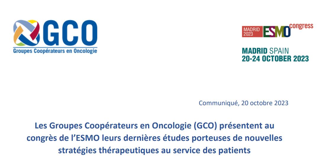 Les GCO à l'ESMO 2023
